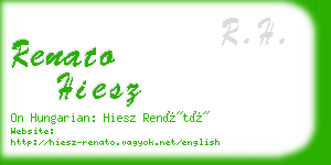 renato hiesz business card